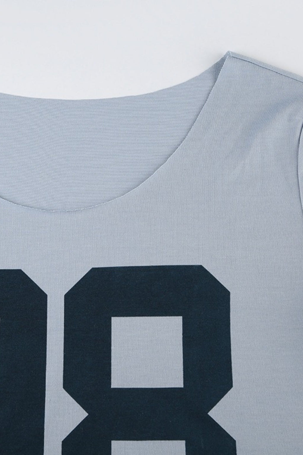 Casual Loose Number Print Off Shoulder Crew T-shirt image 5