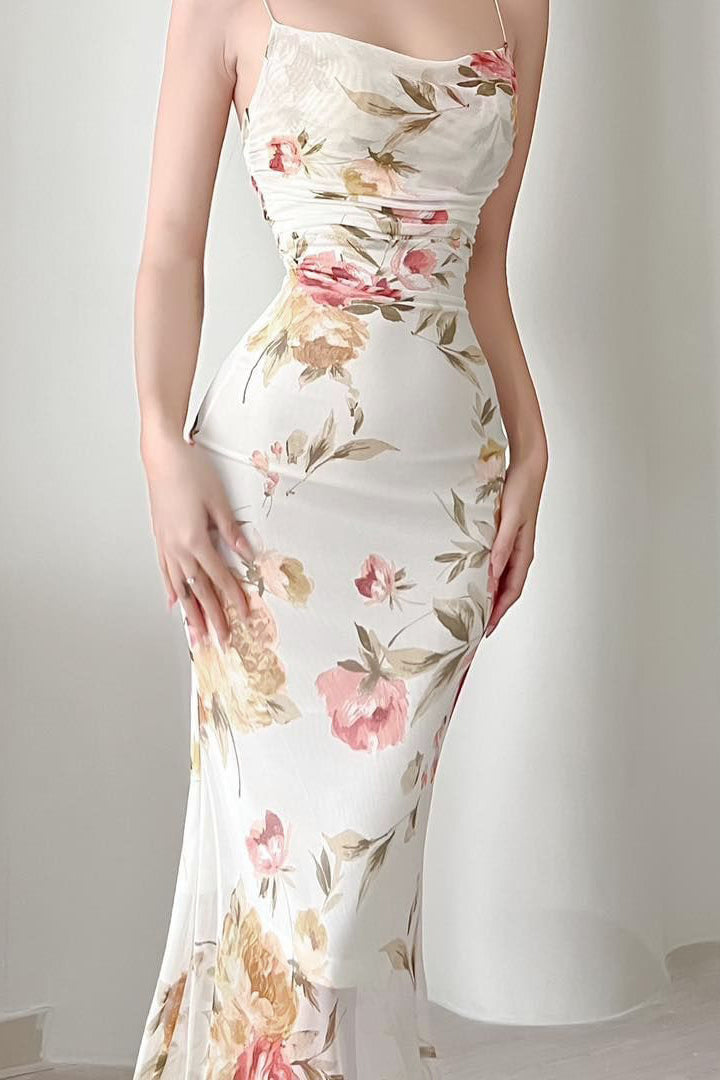 Floral Mesh Cami Mermaid Party Dress image 1