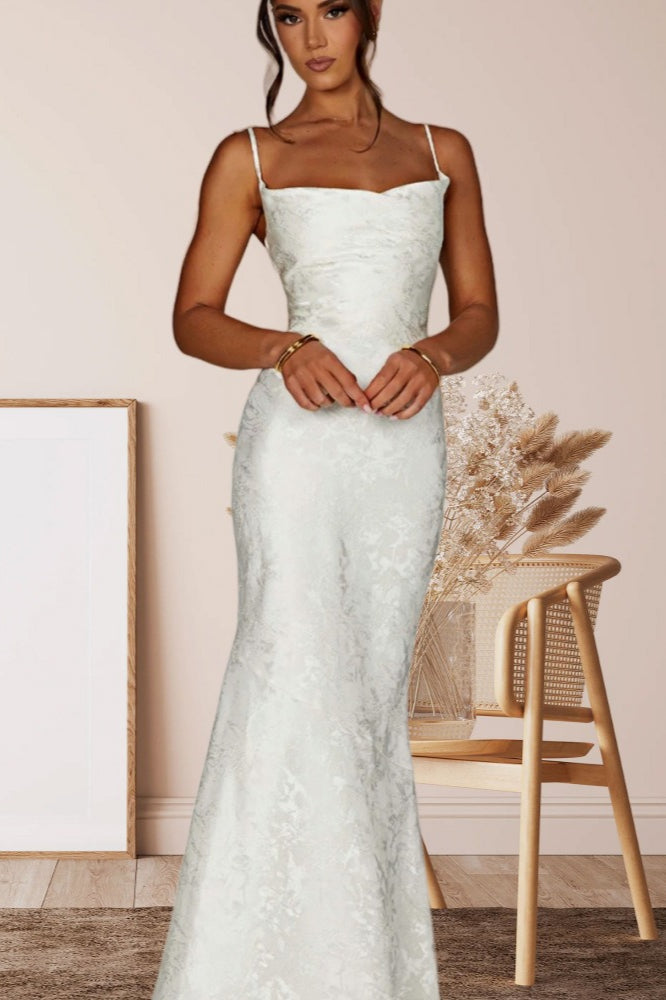 Solid Sash Backless Mermaid Formal Dress image 11
