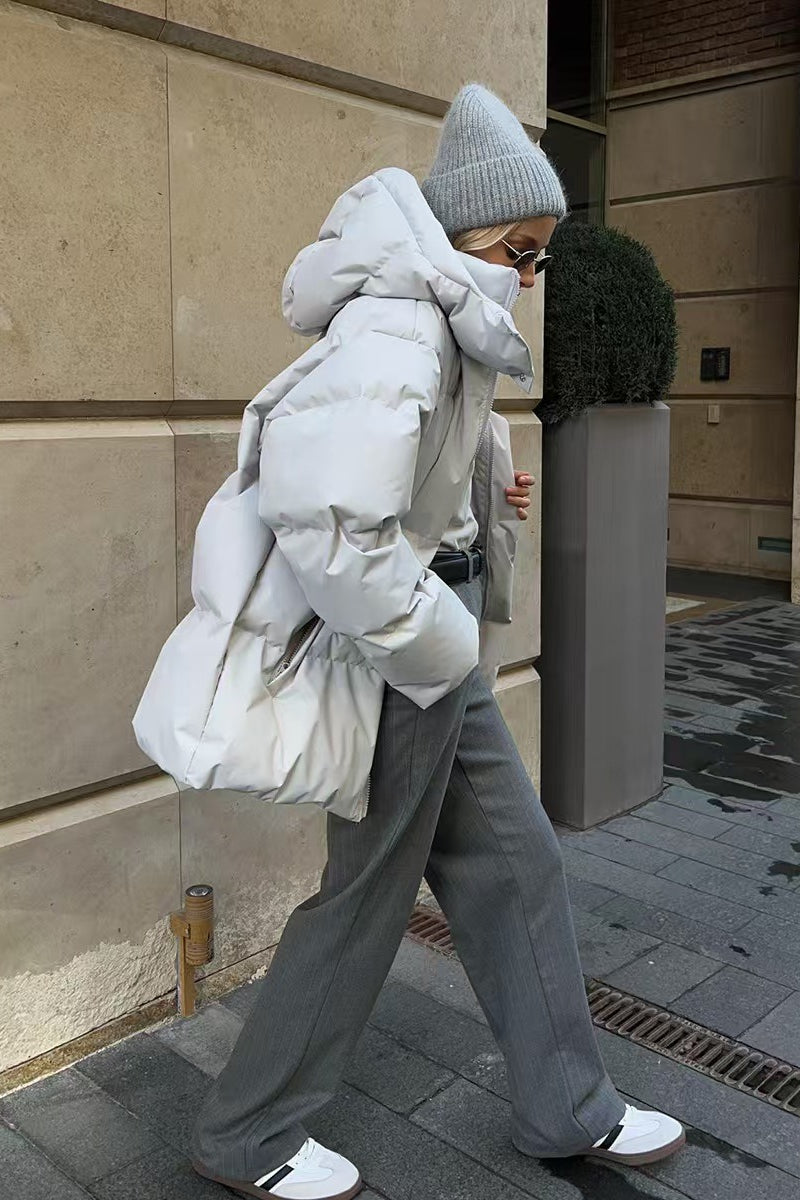 Heavy Duty Zipped Hooded Puffer Jacket image 4