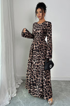 Chic Leopard Long Sleeve Maxi Dress image 1
