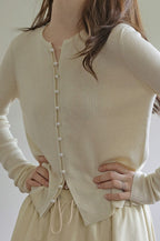 Sleek Wool Knit Cardigan image 4
