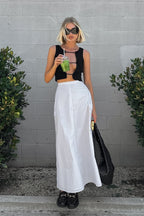 French Style High Waist Straight Midi Skirt image 3