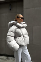 Short Hooded Puffer Jacket image 4