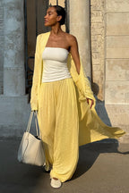 Casual Long Cardigan with Lantern Pants Two Piece Pants Set image 2