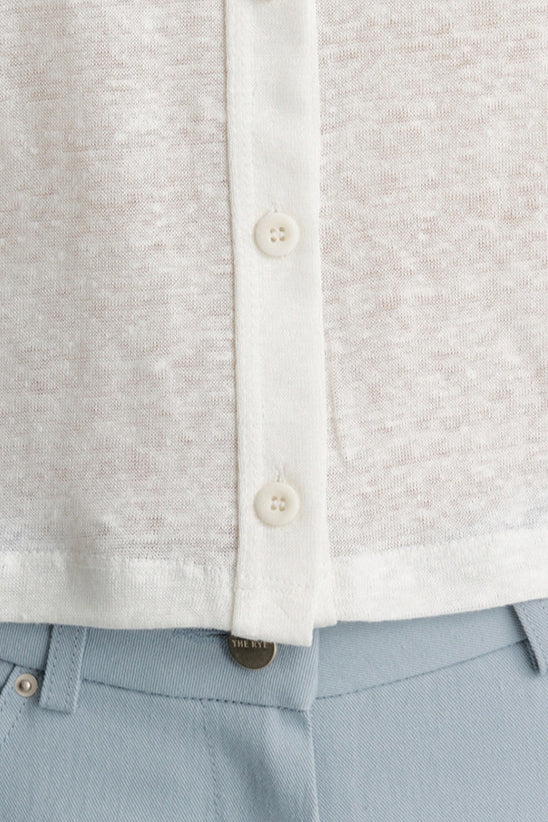 Solid Color Buttoned Knit Cardigan image 8