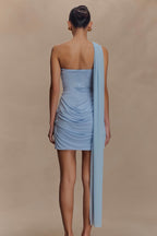 Tie Ruched Bandeau Bodycon Mini Dress image 3
