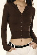 Short Slim-Fit Knit Cardigan image 2