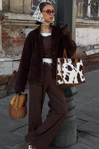 Stand Collar Single-Breasted Jacket image 4