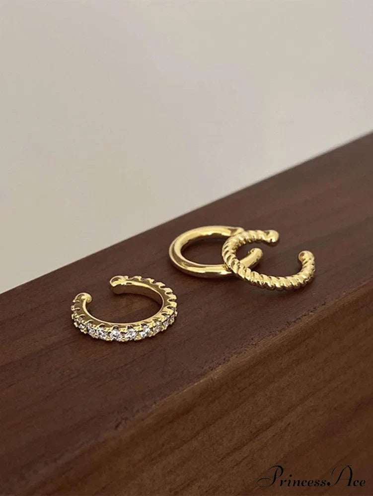 3pcs/set Fashion Zinc Alloy Textured Earrings image 4