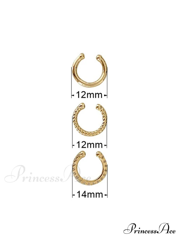 3pcs/set Fashion Zinc Alloy Textured Earrings image 5