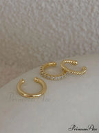3pcs/set Fashion Zinc Alloy Textured Earrings image 3
