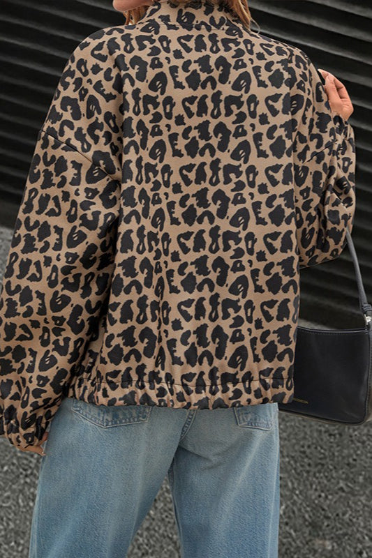 Stylish Brown Leopard Print Coat image 3