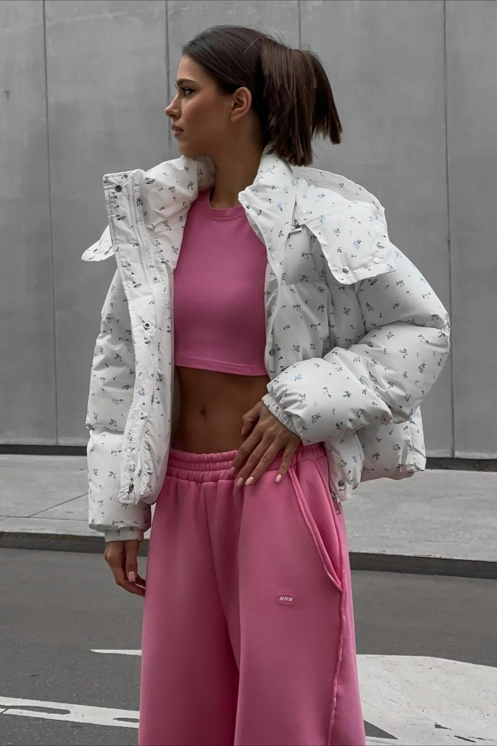 Chic Printed Puffy Puffer Jacket image 10