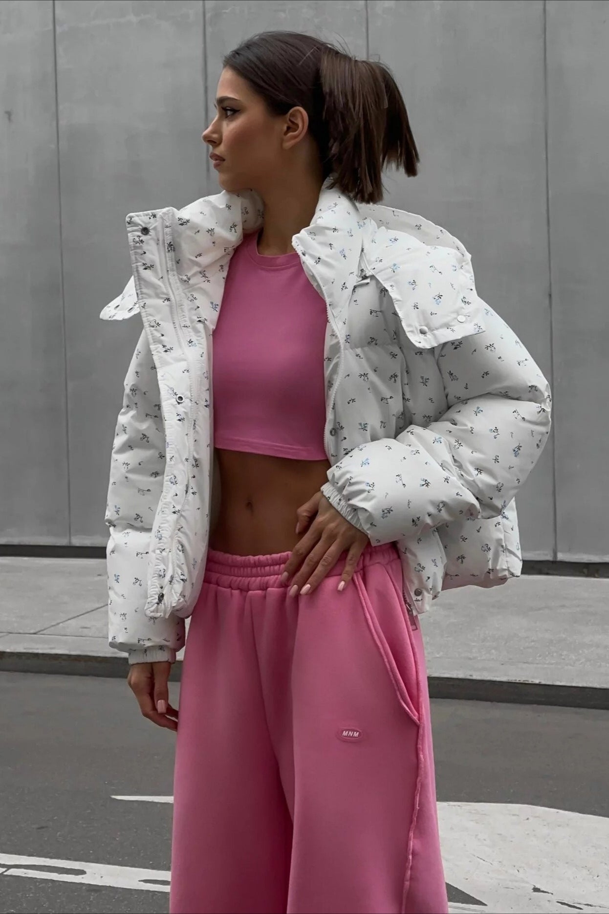 Chic Printed Puffy Puffer Jacket image 10