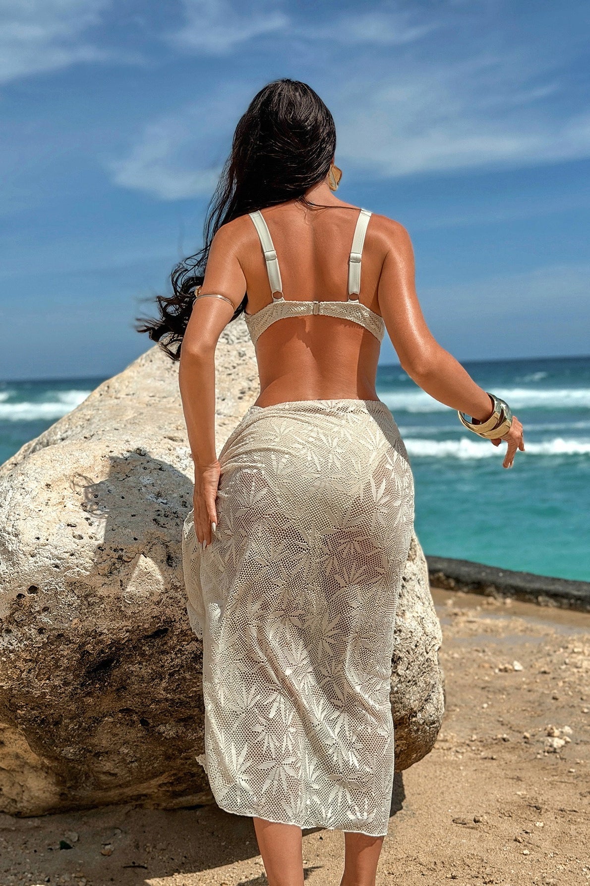 Beach Hollow Out Three Piece Swim Set image 2