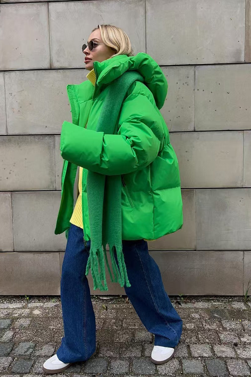 Heavy Duty Zipped Hooded Puffer Jacket image 8