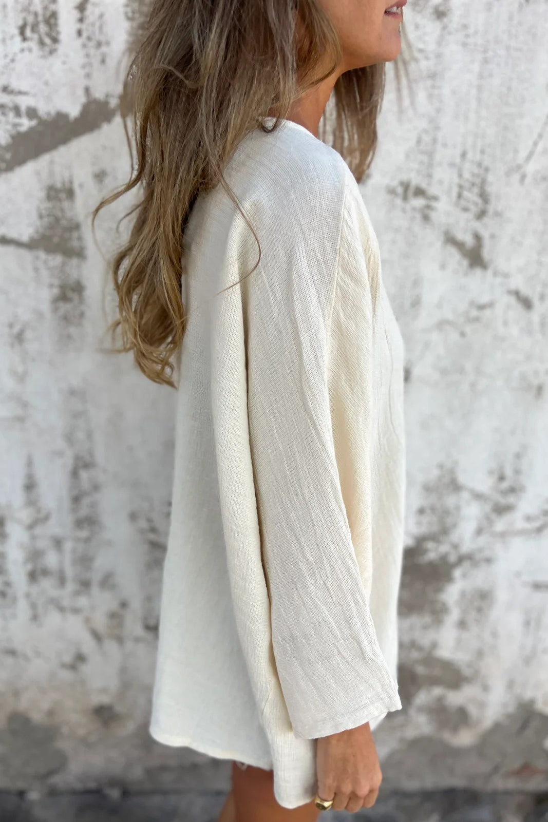 Loose Fit V Neck Long Sleeve Cardigan image 3