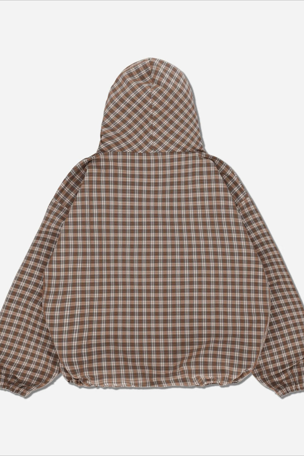 Vintage Plaid Half-Placket Masked Hoodie image 5