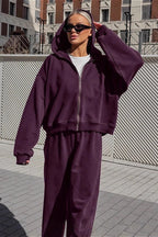 Vintage Hooded Sweatshirt and Jogger Two Piece Set image 5