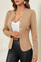 Button Up Fitted Blazer Jacket image 3