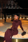 Metallic Accent Solid Bodycon Party Dress image 1