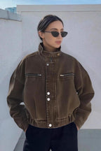 Denim Workwear Cropped Jacket image 4