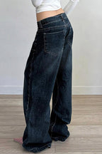Edgy Relaxed Solid Laid-back Jeans image 4