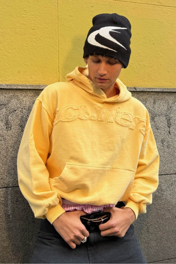 Solid 3D Letter Casual Longsleeve Hoodie image 5