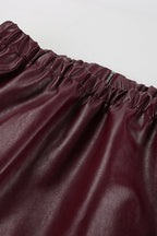 Burgundy Vintage Biker Coat image 9