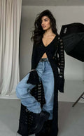 Knitted Flare Long Sleeve Beach Cardigan image 5