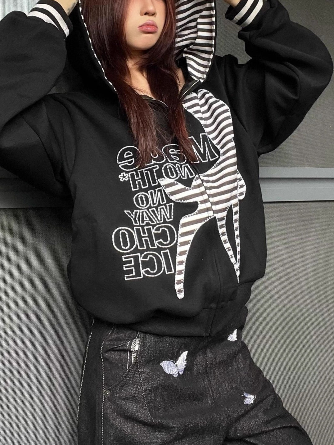 Vintage Deer Patchwork Hoodie image 3