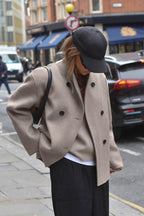 Brown Double-Breasted Blazer Coat image 2