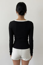 Slim Fit V-Neck Knit Top image 5