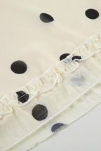 Ruffled Polka Dot A-Line Midi Skirt image 4