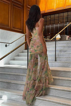 Sexy High Waist Split Floral Dress image 3