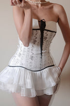 Floral Patchwork Tie Ruched Mini Dress image 5