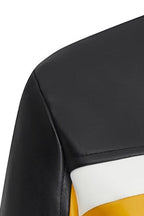 Colorblock PU Cropped Jacket image 6