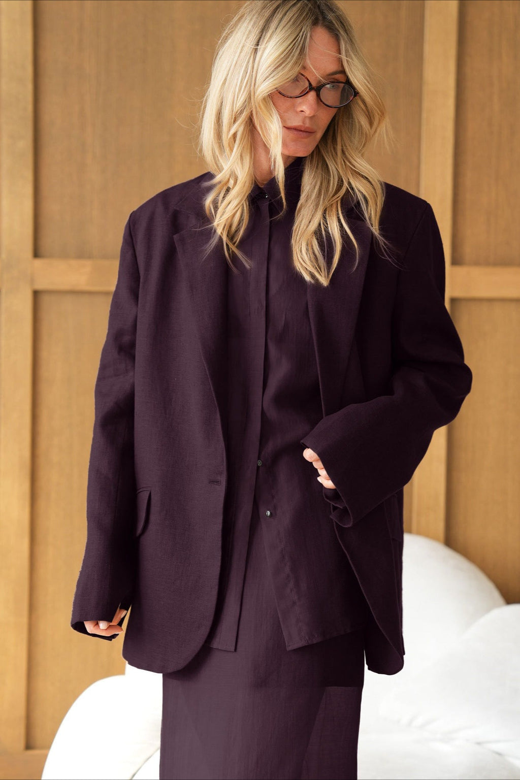Vintage Collared Tencel Shirt Dress Two Piece Set image 3
