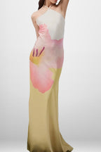 Floral Print Backless Bodycon Maxi Dress image 3
