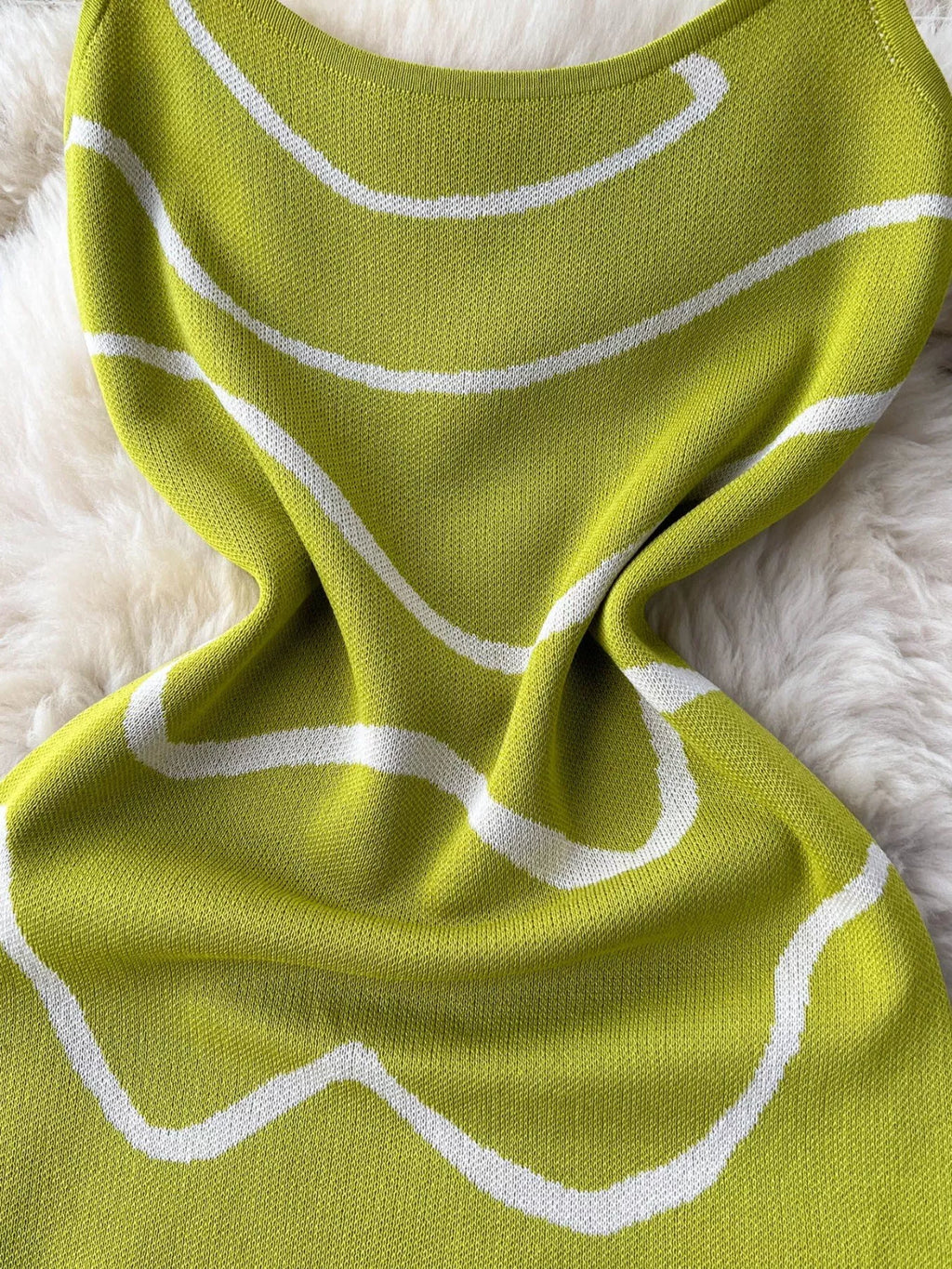 Romy Knit Midi Dress detail view styled for Avrienne