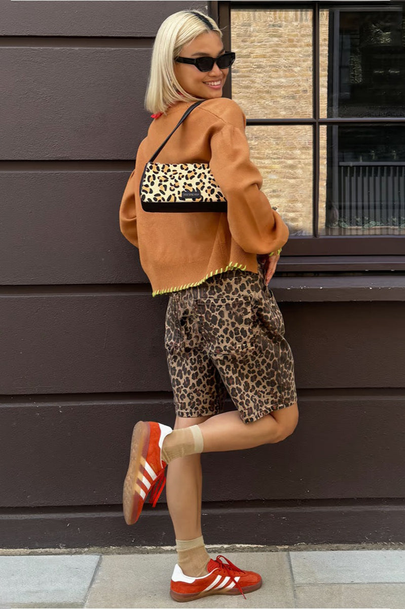 Chic Casual Cotton Leopard Print Shorts image 4
