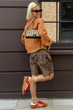 Chic Casual Cotton Leopard Print Shorts image 4