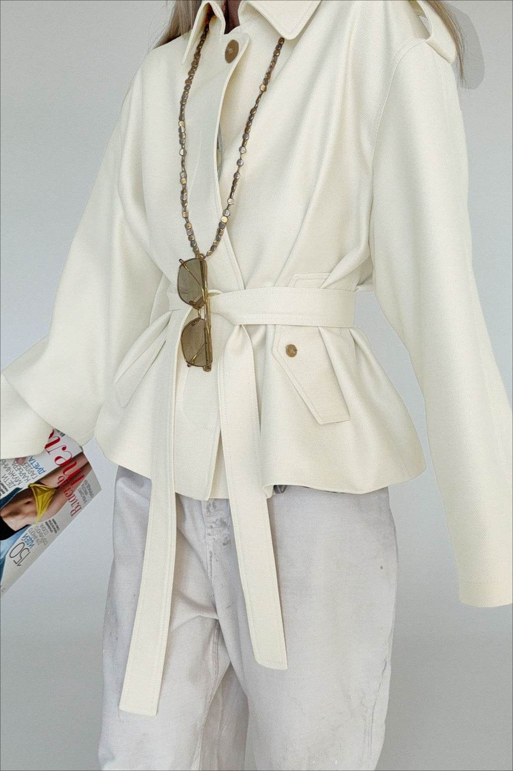 Lapel Faux Suede Drape Jacket image 3