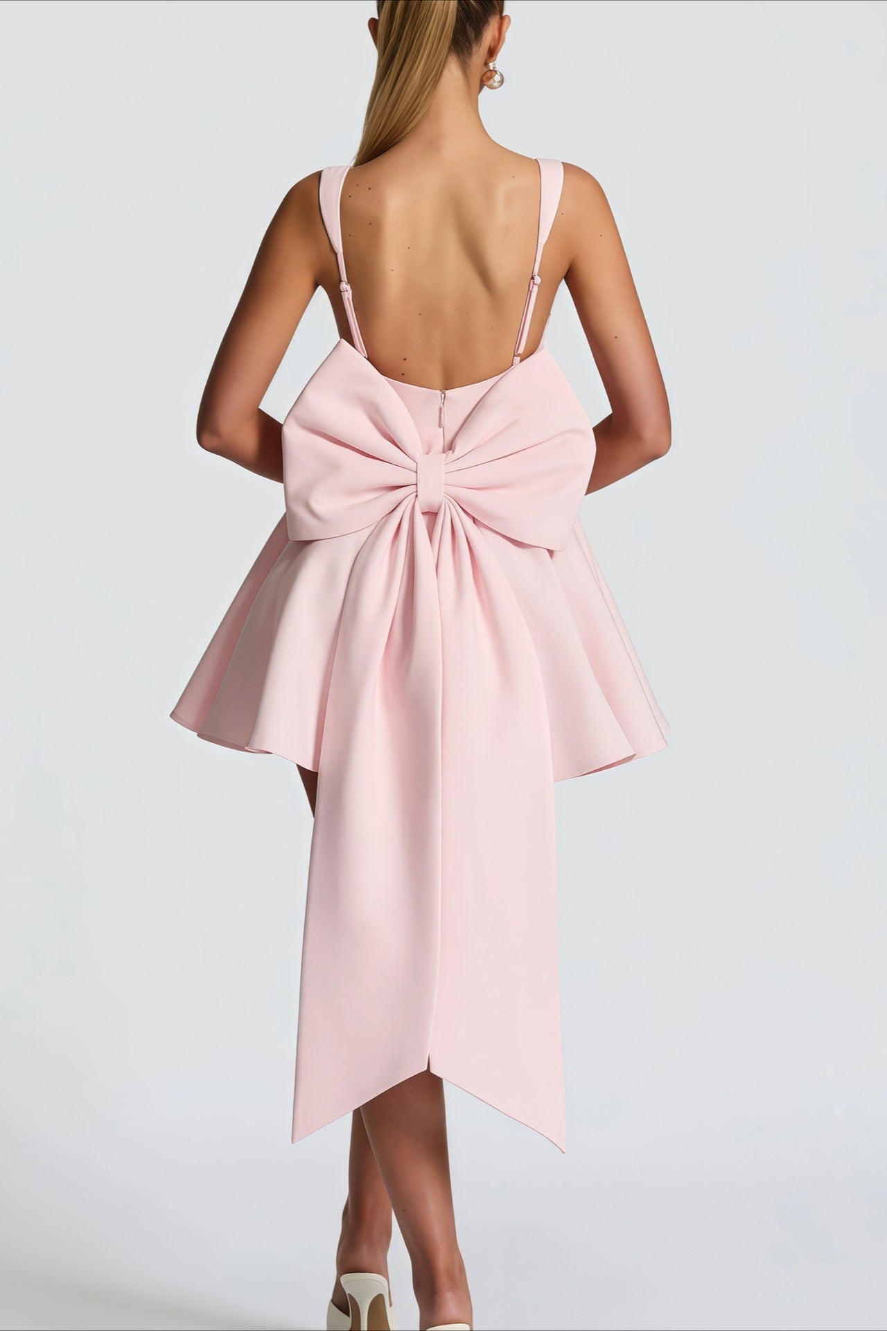 Detachable Bow Corset Mini Party Dress image 5