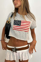 Y2K Street Printed Cropped T-shirt image 3