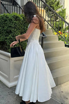 Silky Hollow V-Neck Flowy Pendulum Maxi Dress image 2