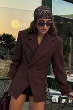 High-Waisted Button Blazer image 5