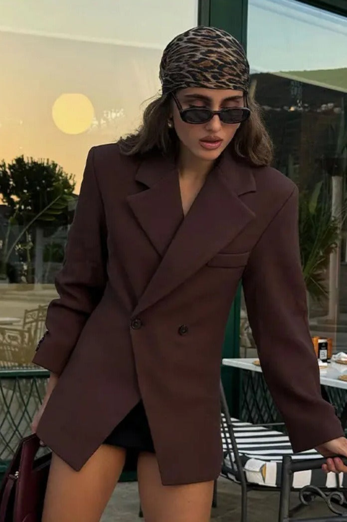 High-Waisted Button Blazer image 5
