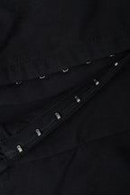 Lapel Button Open Solid Blouse image 4
